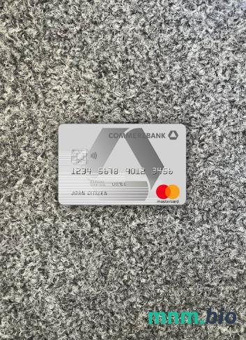 Germany Commerzbank MasterCard wygląd fotograficzny skan PSD + zdjęcie